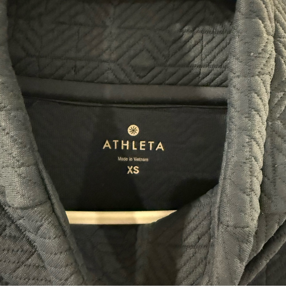 Athleta Women's Quilted Blue Hoodie XS - Picture 4 of 6